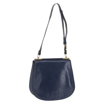 LOEWE Shoulder Bag Leather Blue Auth bs32882