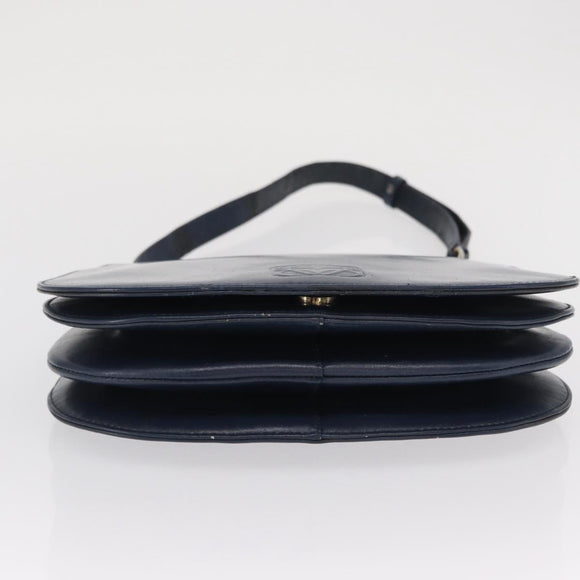 LOEWE Shoulder Bag Leather Blue Auth bs32882