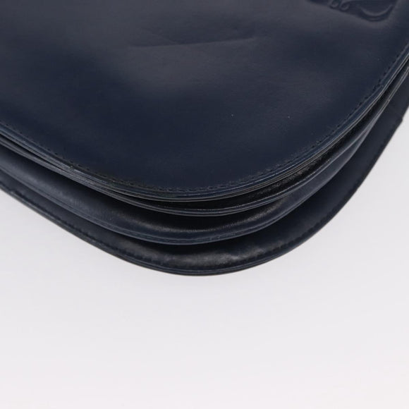 LOEWE Shoulder Bag Leather Blue Auth bs32882