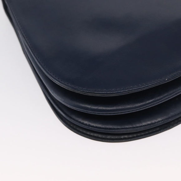 LOEWE Shoulder Bag Leather Blue Auth bs32882