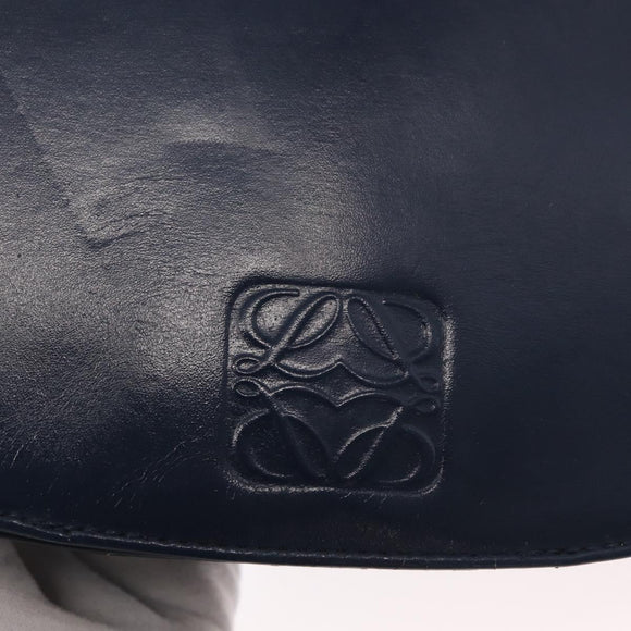 LOEWE Shoulder Bag Leather Blue Auth bs32882
