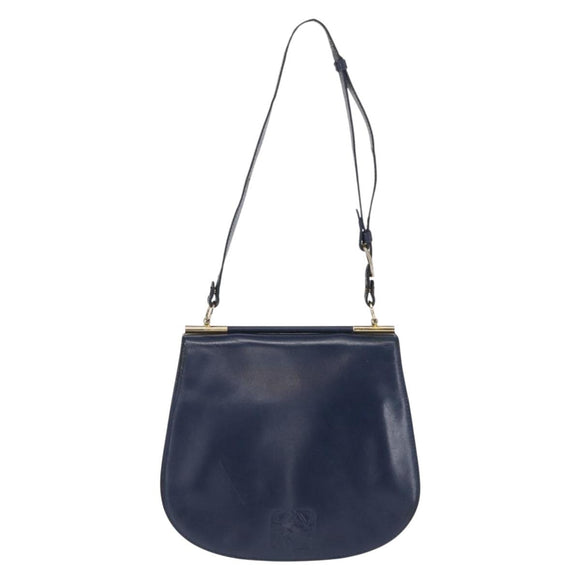 LOEWE Shoulder Bag Leather Blue Auth bs32882