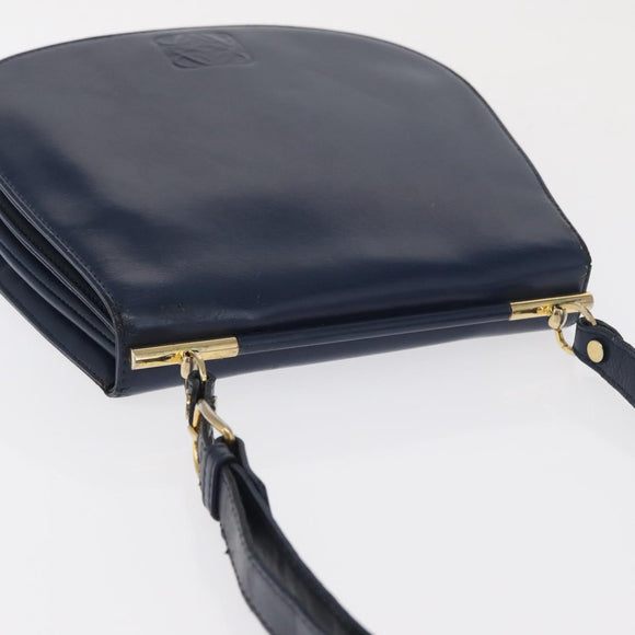 LOEWE Shoulder Bag Leather Blue Auth bs32882