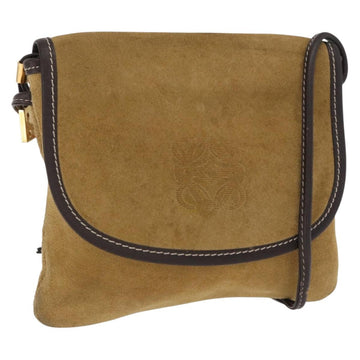 LOEWE Shoulder Bag Suede Brown Auth bs32883
