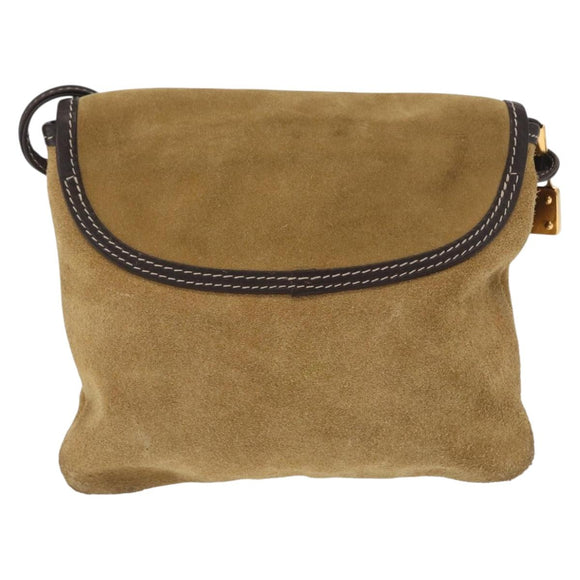 LOEWE Shoulder Bag Suede Brown Auth bs32883