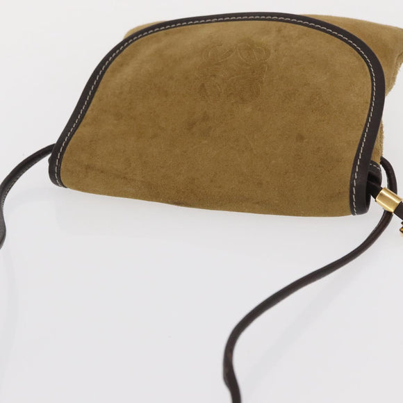 LOEWE Shoulder Bag Suede Brown Auth bs32883