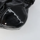 Salvatore Ferragamo Ganchei Hand Bag Patent leather Black Silver Auth bs32886-10
