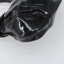 Salvatore Ferragamo Ganchei Hand Bag Patent leather Black Silver Auth bs32886-11