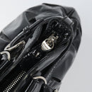 Salvatore Ferragamo Ganchei Hand Bag Patent leather Black Silver Auth bs32886-17