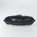 Salvatore Ferragamo Ganchei Hand Bag Patent leather Black Silver Auth bs32886-9
