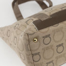 Salvatore Ferragamo Tote Bag Canvas Beige Gold Auth bs32887-13