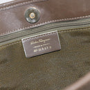 Salvatore Ferragamo Tote Bag Canvas Beige Gold Auth bs32887-14