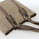Salvatore Ferragamo Tote Bag Canvas Beige Gold Auth bs32887-6