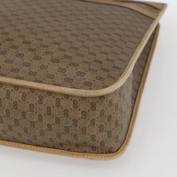 GUCCI Micro GG Supreme Tote Bag PVC Leather Beige Gold 002 14 4428 Auth bs32888
