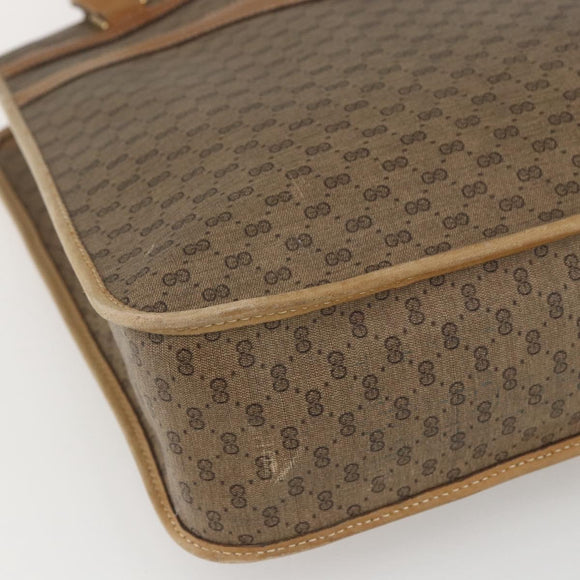GUCCI Micro GG Supreme Tote Bag PVC Leather Beige Gold 002 14 4428 Auth bs32888