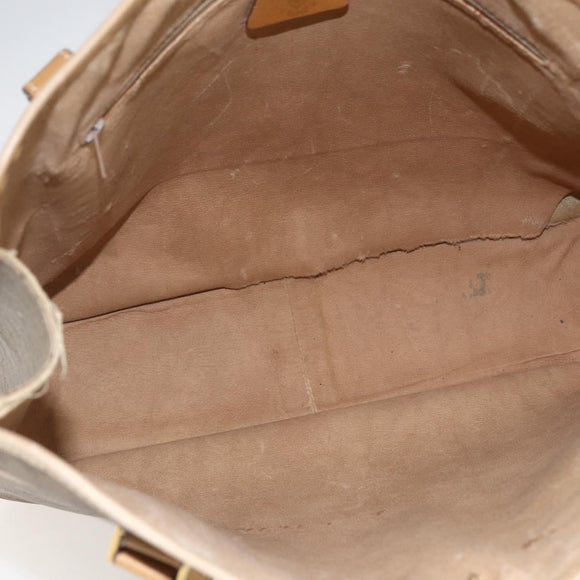GUCCI Micro GG Supreme Tote Bag PVC Leather Beige Gold 002 14 4428 Auth bs32888