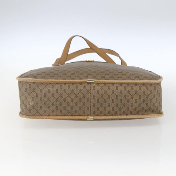GUCCI Micro GG Supreme Tote Bag PVC Leather Beige Gold 002 14 4428 Auth bs32888