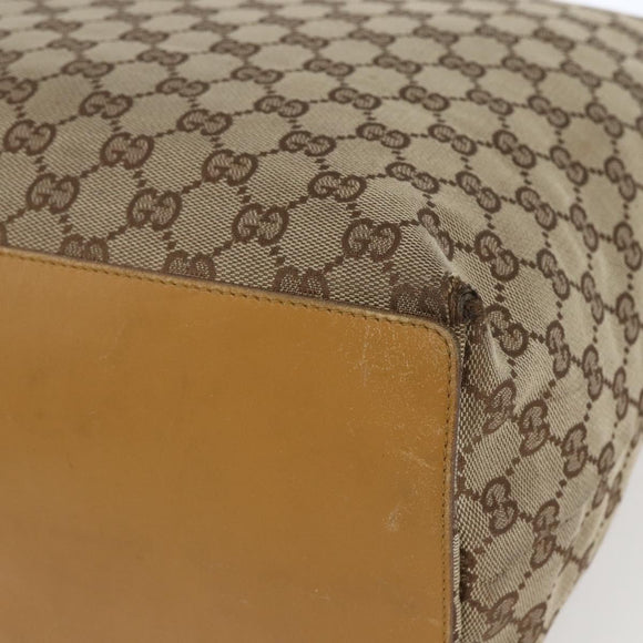 GUCCI GG Canvas Tote Bag Beige Gold 002 1097 Auth bs32889