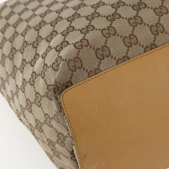 GUCCI GG Canvas Tote Bag Beige Gold 002 1097 Auth bs32889