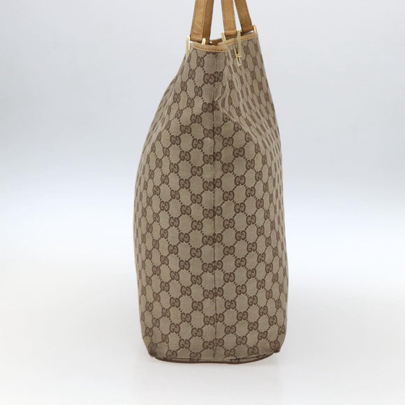 GUCCI GG Canvas Tote Bag Beige Gold 002 1097 Auth bs32889