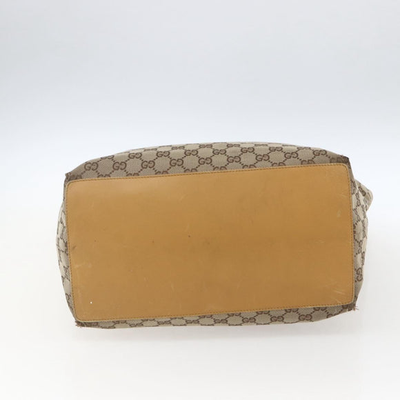 GUCCI GG Canvas Tote Bag Beige Gold 002 1097 Auth bs32889