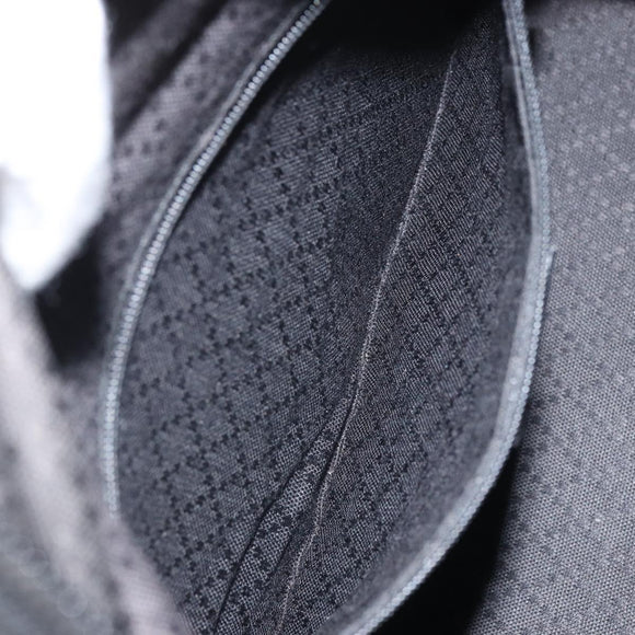 GUCCI Bamboo Hand Bag Canvas Black Silver 002 2122 0508 Auth bs32890