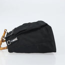 GUCCI Bamboo Hand Bag Canvas Black Silver 002 2122 0508 Auth bs32890-5