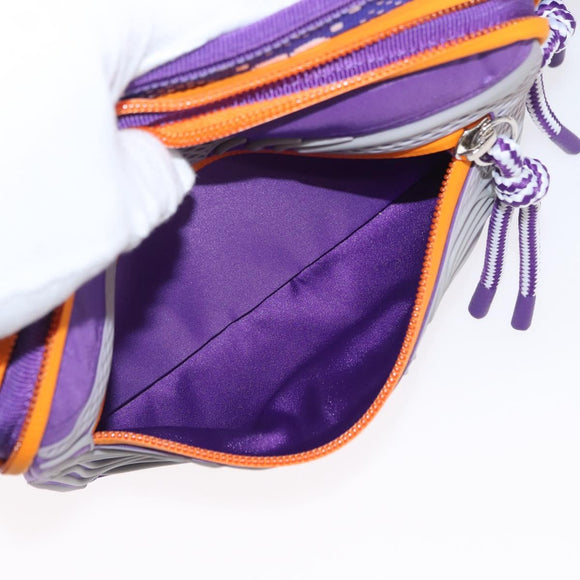 GUCCI Waist bag Nylon Purple Silver 752102 Auth bs32891V