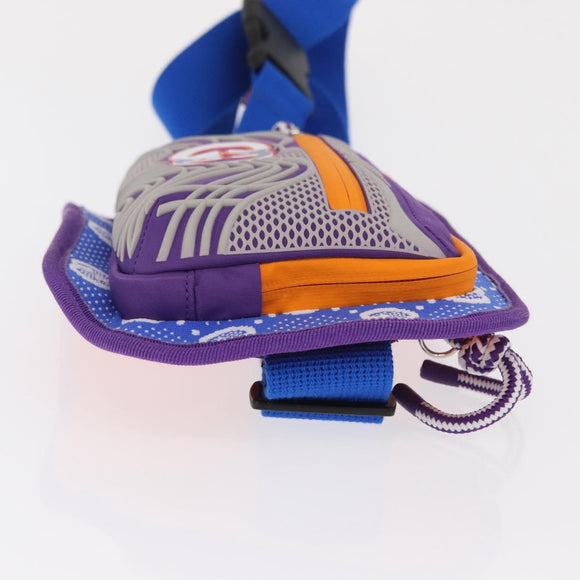 GUCCI Waist bag Nylon Purple Silver 752102 Auth bs32891V