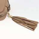 GUCCI Soho Shoulder Bag Leather Beige Gold 308364 Auth bs32892-10