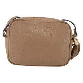 GUCCI Soho Shoulder Bag Leather Beige Gold 308364 Auth bs32892 - 0