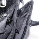 GUCCI Hand Bag Patent leather 2way Black Silver 000 1118 0503 Auth bs32894-18