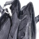 GUCCI Hand Bag Patent leather 2way Black Silver 000 1118 0503 Auth bs32894-19