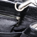 GUCCI Hand Bag Patent leather 2way Black Silver 000 1118 0503 Auth bs32894-20