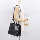 GUCCI Hand Bag Patent leather 2way Black Silver 000 1118 0503 Auth bs32894-23
