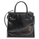 GUCCI Hand Bag Patent leather 2way Black Silver 000 1118 0503 Auth bs32894-2