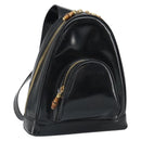 GUCCI Bamboo Body Bag Patent leather Black Gold 003 3444 0027 Auth bs32895-1