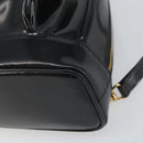 GUCCI Bamboo Body Bag Patent leather Black Gold 003 3444 0027 Auth bs32895-10