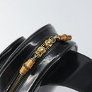 GUCCI Bamboo Body Bag Patent leather Black Gold 003 3444 0027 Auth bs32895-14
