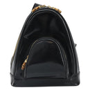 GUCCI Bamboo Body Bag Patent leather Black Gold 003 3444 0027 Auth bs32895-2