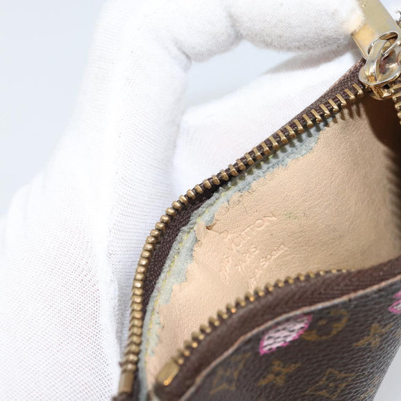 LOUIS VUITTON Monogram Cherry Blossom Pochette Cles Purse M92015 LV Auth bs32899