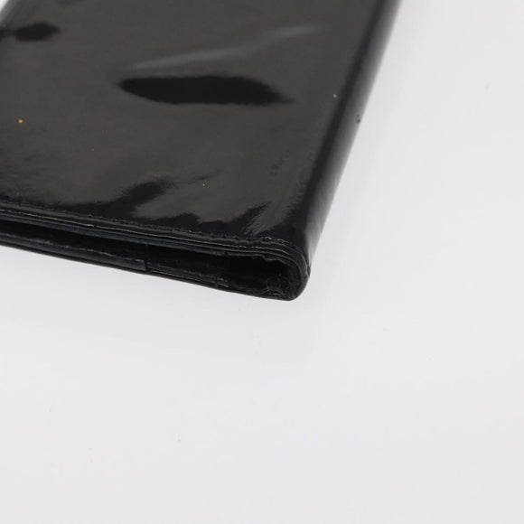 CHANEL Agenda Day Planner Cover Patent leather Gold Black CC Auth bs32900