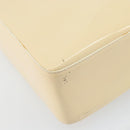 CHANEL Tote Bag Patent leather Beige Gold CC Auth bs32903-16