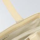 CHANEL Tote Bag Patent leather Beige Gold CC Auth bs32903-9