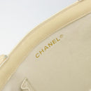 CHANEL Tote Bag Patent leather Beige Gold CC Auth bs32903-19