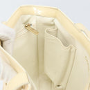 CHANEL Tote Bag Patent leather Beige Gold CC Auth bs32903-21