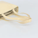 CHANEL Tote Bag Patent leather Beige Gold CC Auth bs32903-7