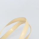 CHANEL Tote Bag Patent leather Beige Gold CC Auth bs32903-14