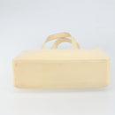 CHANEL Tote Bag Patent leather Beige Gold CC Auth bs32903-5