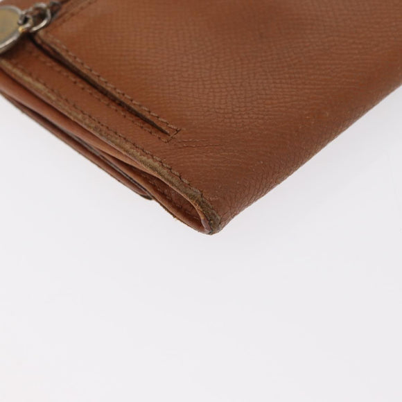 CHANEL Wallet Caviar Skin Brown Gold CC Auth bs32906